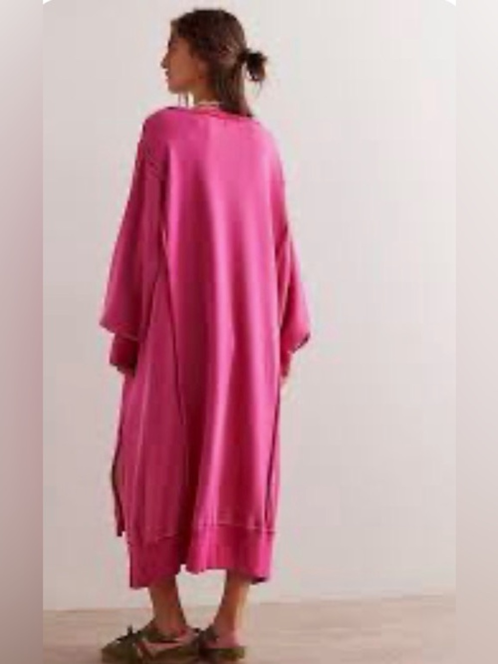 Free People We The Free Camden Maxi Sweatshirt in Beetroot Size XS NWT - Picture 13 of 13